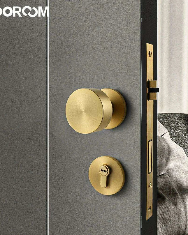 Sleek Serenity Brass Door Handle: Elevate Your Home's Style and Security
