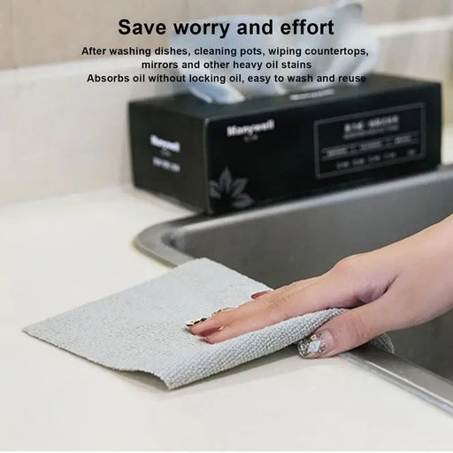 Japanese Microfiber Kitchen Towels with Superior Absorbency - Set of 20 Dish Cloths