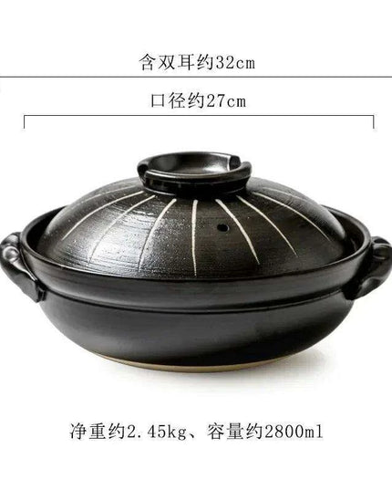 Authentic Japanese High-Heat Ceramic Casserole for Gas Cooking and Rice Preparations