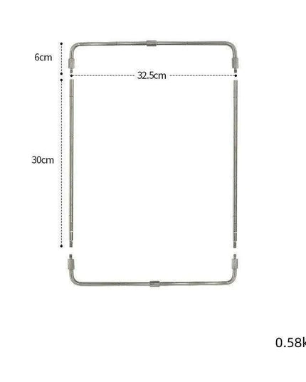 Multi-Functional Stainless Steel Camping Gear Organizer with Built-in Light Stand and Storage Solutions
