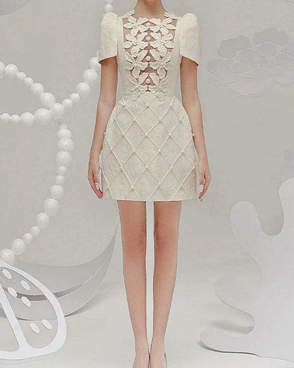 Elegant Floral Embroidered A-line Evening Gown