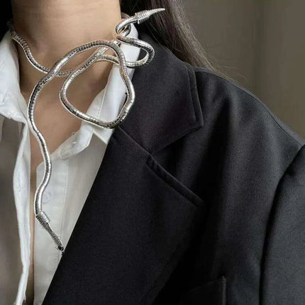 Edgy Bendy Snake Jewelry Set - Punk Chic for Everyone