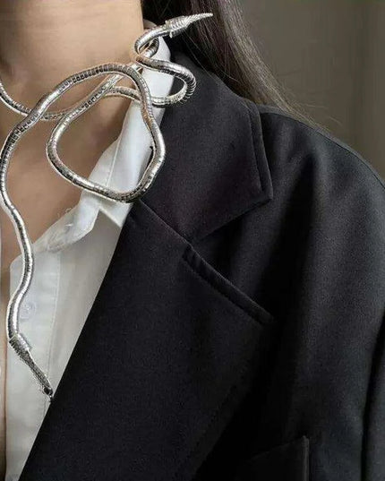 Edgy Bendy Snake Jewelry Set - Punk Chic for Everyone