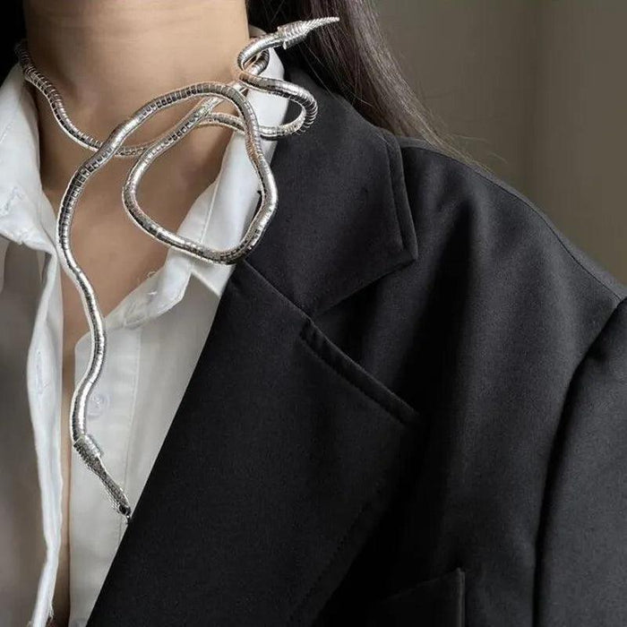 Edgy Bendy Snake Jewelry Set - Punk Chic for Everyone