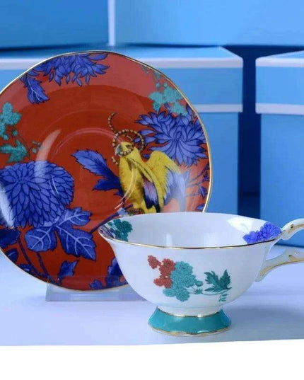 Exquisite Royal Bone China Tea and Coffee Set with 24K Gold Trim - Luxurious Elegant Drinkware Collection