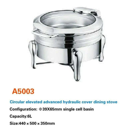 Regal Stainless Steel Chafing Dish Set with Hydraulic Warmer and Hot-Water Container