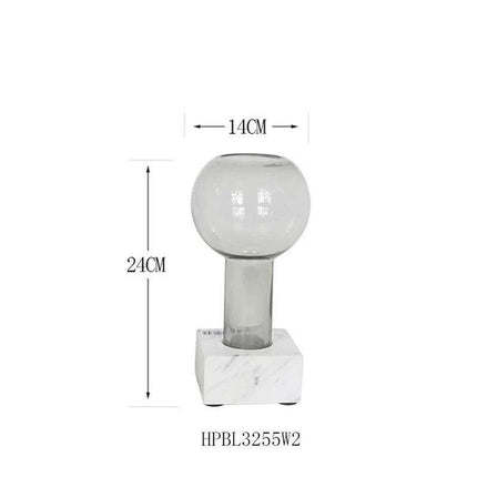 Sleek Modern Glass Vase Collection with Elegant Marble Base for Home Aesthetics and Plant Display