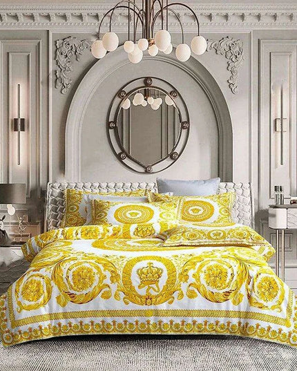 Stylish Modern Cotton Bedding Collection with Vibrant Digital Designs - Duvet Cover, Fitted Sheet & Pillowcases