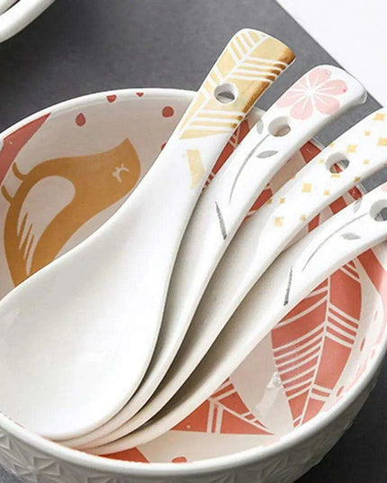 Artisan Handcrafted Japanese Ceramic Soup Spoon for Sophisticated Dining
