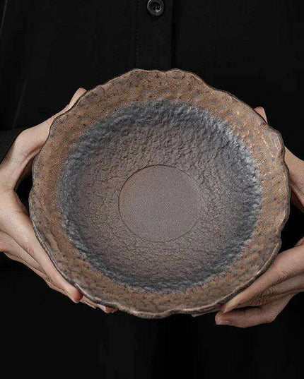 Elegantly Gilded Floral Tea Tray for Yixing Teapots - Beautiful Ceramic Mat for Refined Tea Ceremonies