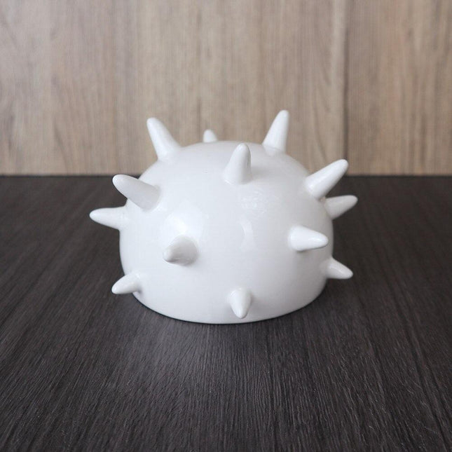 Sea Urchin-Inspired Ceramic Dining Plates: Experience Culinary Elegance with French Charm