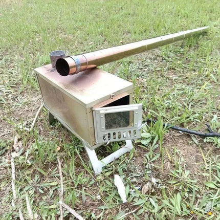 Compact Ultralight Stainless Steel Outdoor Wood Stove with Advanced Smoke Control System