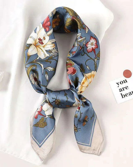 Elegant Satin Square Shawl Hijab: Luxurious 70x70cm Bandana for Women