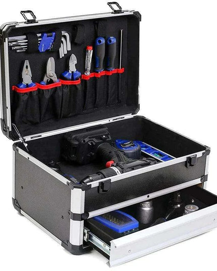 Ultimate Ergonomic Aluminum Toolbox with Organized Drawers - The Perfect Portable Storage Solution