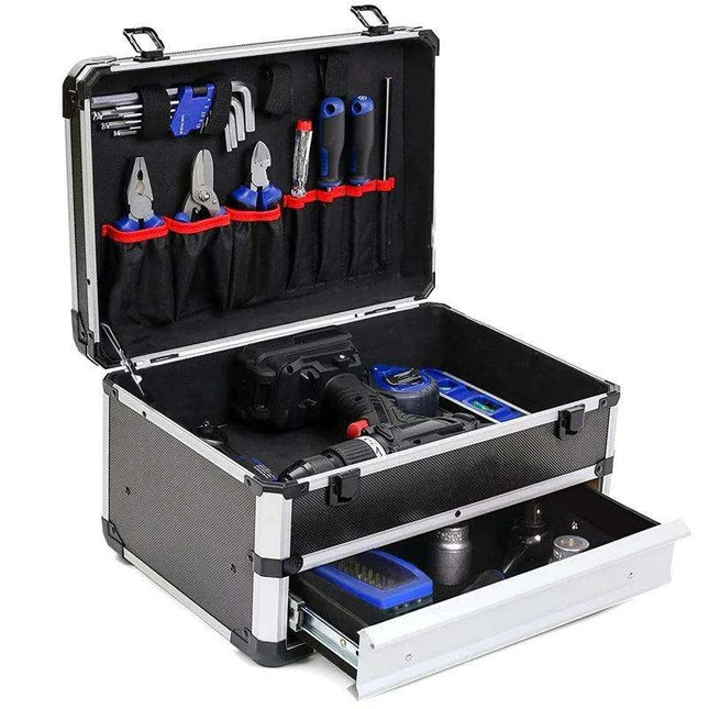 Ultimate Ergonomic Aluminum Toolbox with Organized Drawers - The Perfect Portable Storage Solution