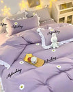 Purple / 1.2m Bed(3pcs) / Fitted Bed Sheet
