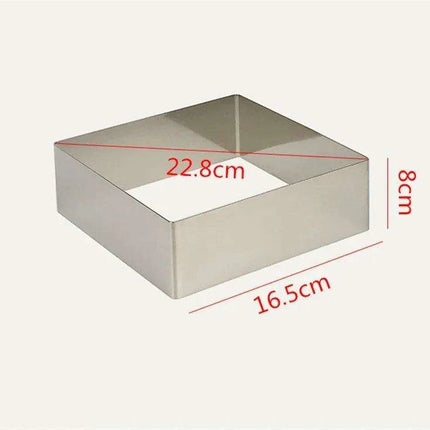 Elegant Stainless Steel Square Mold for Mousse Cakes and Special Occasions