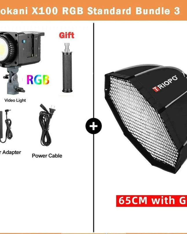 Sokani X100 Professional 100W Bi-Color RGB LED Video Light with Mobile App Control