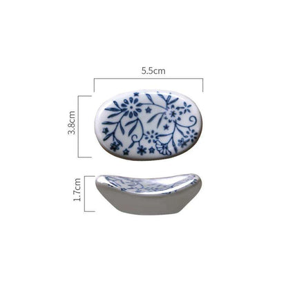 Artisan Japanese Ceramic Chopsticks Holder and Spoon Rest - Elegant Kitchen Decor 2023