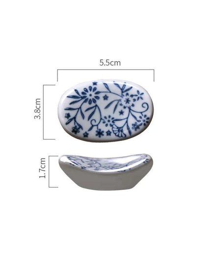 Artisan Japanese Ceramic Chopsticks Holder and Spoon Rest - Elegant Kitchen Decor 2023