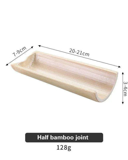 Artistic Bamboo Sushi Platter - Elegant Japanese Serving Tray