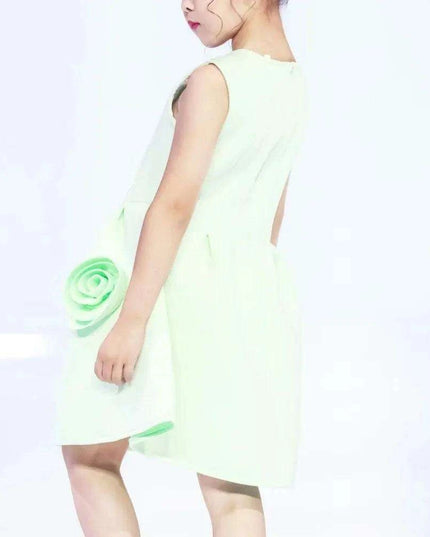 Sunny Yellow Floral Children's One-Piece Dress - Ideal for Weddings and Celebrations