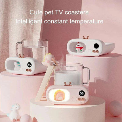 Electric Cup Warmer with LED Display and Adjustable Heating Options