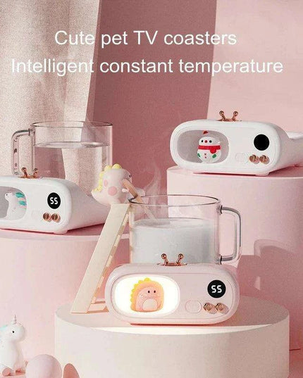 Electric Cup Warmer with LED Display and Adjustable Heating Options