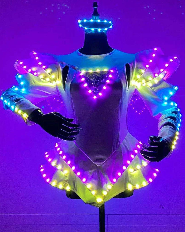Illuminated LED Tutu Dress Set with Remote Control - Perfect for Nightlife Events