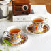 Regal Palace-Inspired Bone China Tea Set with Exquisite Ceramic Cups and Saucers