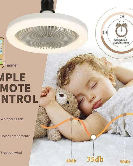 Silent 3-in-1 Ceiling Fan Light with Remote Control for a Tranquil Home Environment