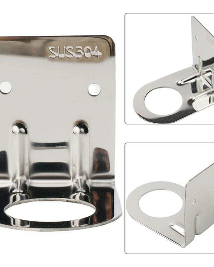 Versatile Stainless Steel Wall-Mounted Shower Organizer with Adjustable Bottle Storage