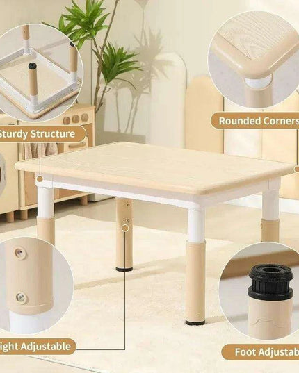 Adjustable Toddler Activity Table and Chair Set for Kids Aged 3-8