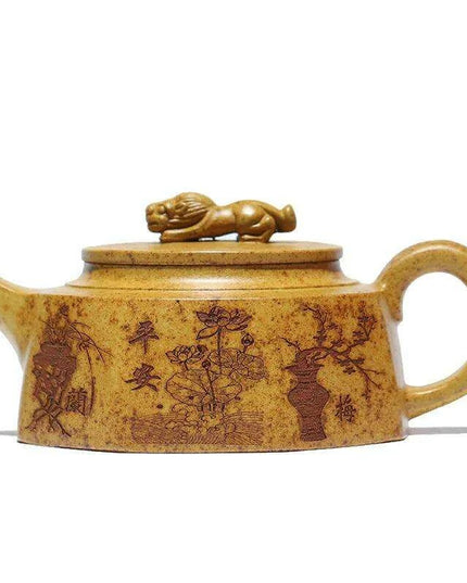 Artisan 270ml Yixing Purple Clay Dragon Bone Infuser Teapot - Traditional Tea Masterpiece