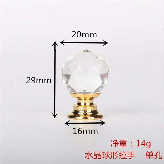Elegant Clear Crystal Cabinet Knobs - Stylish Drawer Pull Handles with Sturdy Zinc Alloy Base