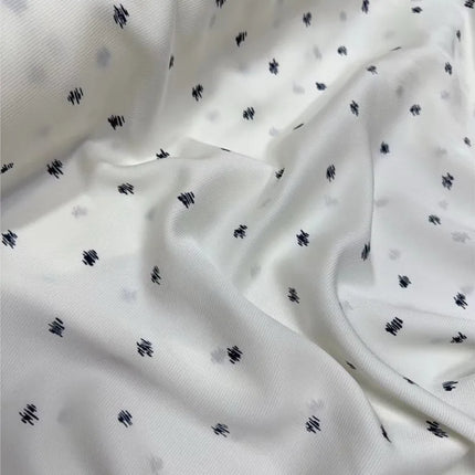 22 Momme Satin Silk Fabric — Irregular Dot, 140 cm Wide, Per 0.5 m