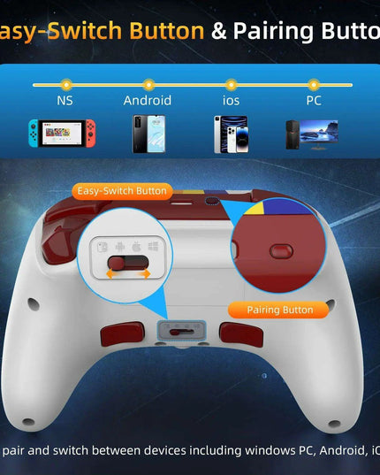 Ultimate Multi-Platform Wireless Gaming Controller: Precision Hall Effect Joystick, NFC Amiibo Support & Customizable Features