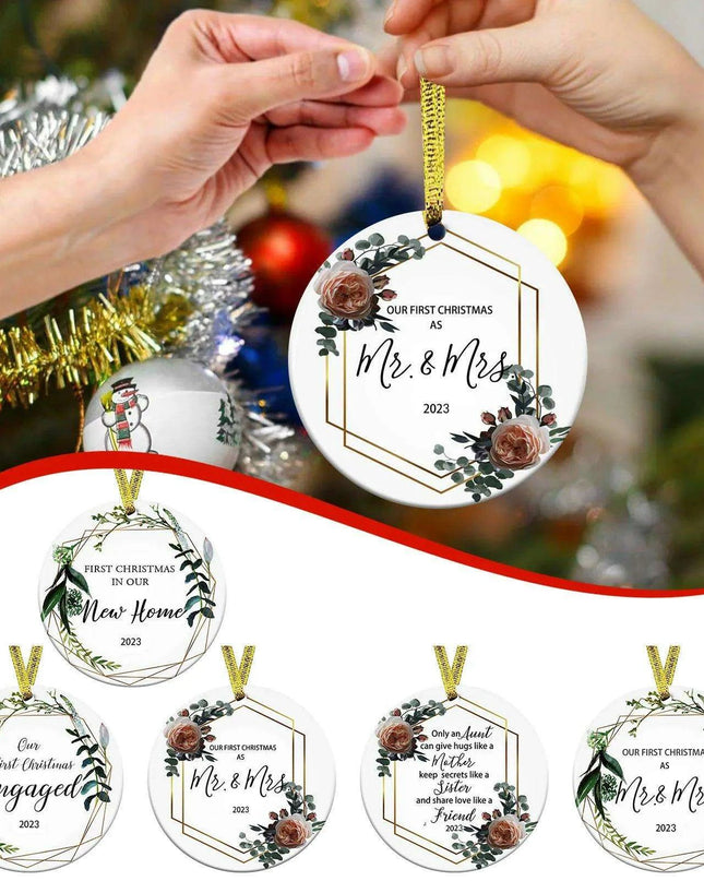 Our First Christmas Together 2023 Ornament - A Cherished Keepsake for New Couples - Celebrate Your Love Story - "Start Your Adventure" Holiday Gift