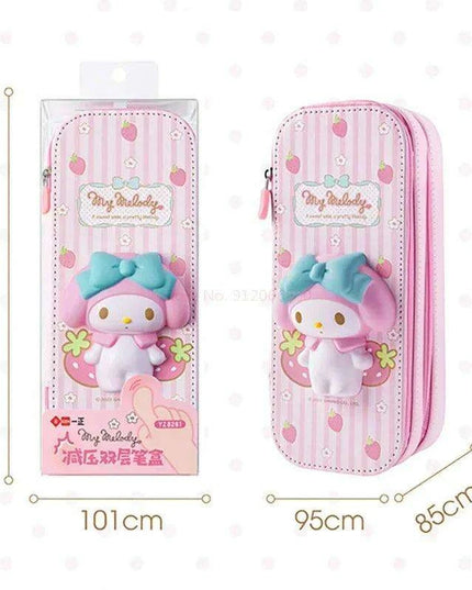 Kuromi & Cinnamoroll Anime-Inspired Pencil Case - Stylish and Functional Stationery Organizer