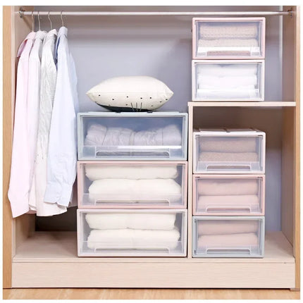 Stackable Transparent Quilt Storage Drawer - Closet Organizer