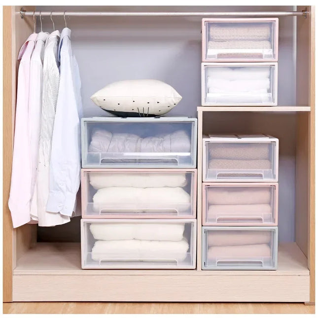 Stackable Transparent Quilt Storage Drawer - Closet Organizer