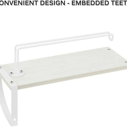 Rustic Wall-Mounted Organizer with Towel Rack and Shelf Storage