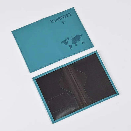 Chic Waterproof PU Leather Passport Holder Set with Card Slot - Perfect Travel Accessory
