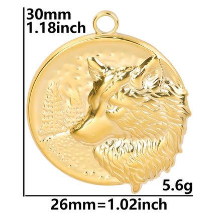 SteelFactory 5pcs Gold Plated Animal Charm Pendants - Stainless Steel
