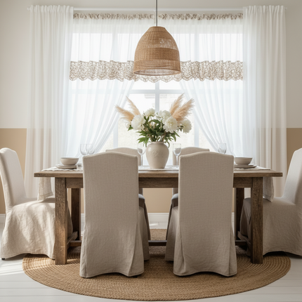 French Agaric Lace Jacquard Curtains - Elegant Design