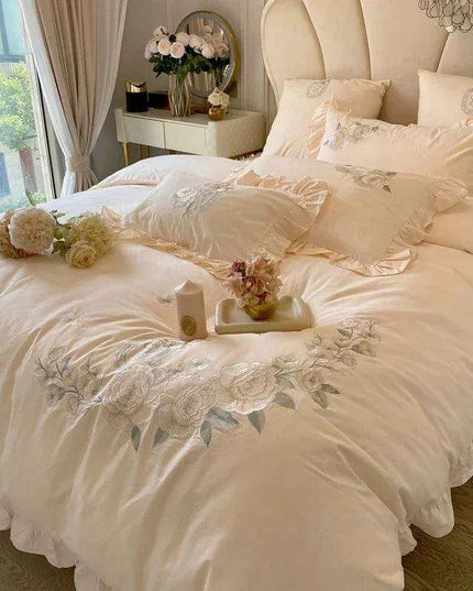 100% Cotton French Ruffle Embroidered