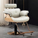 Chic Walnut Leather Adjustable Salon Styling Chair