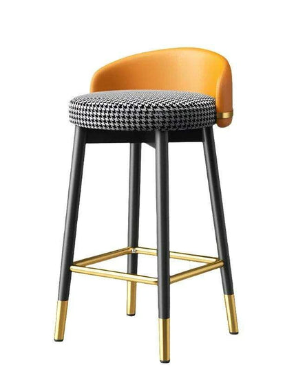 Sleek Scandinavian Leather Gaming and Vanity Stool - Trendy Seating for Modern Interiors