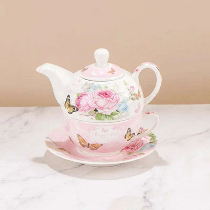Elegant Floral Porcelain Tea Set for the Sophisticated Tea Connoisseur