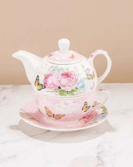 Elegant Floral Porcelain Tea Set for the Sophisticated Tea Connoisseur
